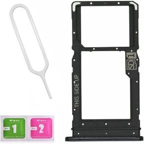Single SIM Card Tray Slot Holder Replacement for Motorola Moto G Stylus XT2043/G Power XT2041 2020 with Sim Card Tray Open Eject Pin and SD Card Tray (All Carriers)