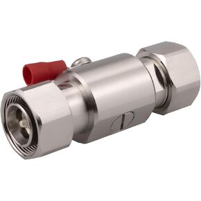 4.3-10 Mini DIN Lightning Arrestor Male to Male 4.3/10 MiniDin Lightning Arrester DC-3GHz with 90V Gas Tube Lom PIM 150dBc (4.3-10 Male to Male Lightning arrestor)