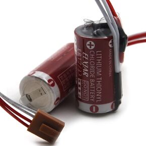 Elxjar 3.6V 1600mAh Lithium Thionyl Chloride Battery with RD029 Connector, Compatible with Omron C20H, C28H, C40H, C60H, C200, C200H, C200HF, C200HK, C200HS, FIT10-CPU01 PLCs