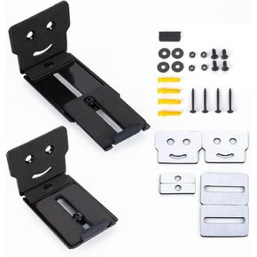 Universal Soundbar Mounting Bracket - Under TV Adjustable Wall Mount for Most Soundbars, Removable and Lockable Design，soundbar mounting Bracket Under tv，soundbar Mount ，soundbar Mount Under tv