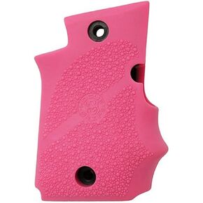 Hogue 98087 Sig P938 Rubber Grip, Ambidextrous, W/Finger Grooves Pink