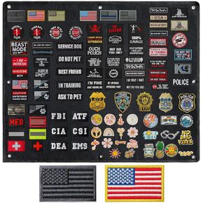 J.CARP Patch Board, Patch Wall Tactical Patch Display, Hook and Loop Military Patches Holder