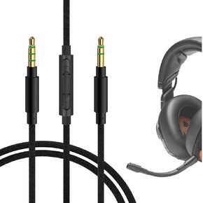 Geekria Audio Cable with Mic Compatible with JBL Live 770NC, Tune 770NC, Tune 670NC Headphones Cable, 3.5mm Replacement Stereo Cord with Inline Microphone and Volume Control (4ft/1.2m)