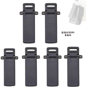 6 Packs UV-5R Replacement Belt Clip, Back Clip for UV-5R UV-5RA UV-5RB UV-5RC 5RD 5RE 5RE+ Two Way Radio Walkie Talkie, with Screws