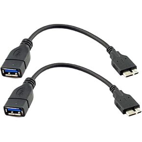 Seadream 2Pack USB 3.0 Micro-B Male to USB 3.0 A Female Host OTG Cable Adapter -6.5Inch (2pack)