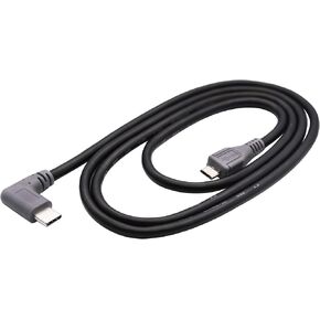 zdyCGTime USB Micro to Type C Extender Cable 90 Degree USB 2.0 Type C Male to Micro 2.0 Male Data Sync and Charging Cable for MacBook & Tablet & Smartphone and Type C USB Devices(1M/3ft)(Micro)