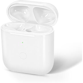 Wireless Charging Case Compatible with AirPod 2 1, Air Pod Charger Case Replacement for Charging Case with Bluetooth Pairing Sync Button, No Earbuds,White