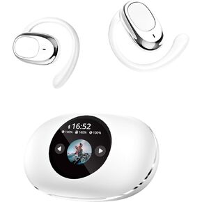 AI Real-time Translation Headphones, OWS Wireless Earbuds with Intelligent LED Display Screen, Languages Translator Open Ear Earphones with ENC Noise Reduction Mirophone
