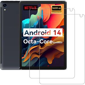 [2 Pack] Screen Protector for URAO C107 Tablet 10.1 2024 Tempered Glass Film,Compatible with Jeazans OC101/C107/HiGrace C107/ZOFYWNAS C107/Freeski C107/Pswarfd Tablet 10 inch Tempered Glass