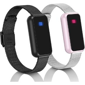 Long Distance Touch Bracelets Set of 2 - Lovers Are Closer Than Ever, No Matter Where They Are/Send SOS SMS ,For Couples Lovers Family Friends, Cheap Relationship Couples Gifts Pink(Bluetooth)
