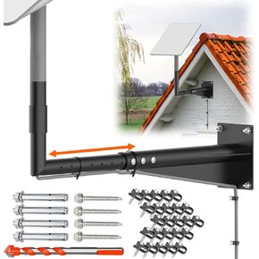 26 بوصة من حائط النجوم الطويلة ، جبل Starlink V2 القابل للتطوير ، طقم تثبيت Starlink الثقيل مع محول Starlink ، Mount Starlink Pole for Starlink Internet Kit Satellite in Kuwait