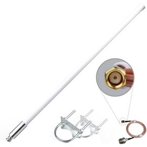 6dBi LoRa Gateway Antenna Indoor Outdoor Glass Fiber LoRaWAN Antenna Waterproff for RAK Bobcat Helium Hotspot HNT Miner with Mount Bracket N-Male SMA Connect Cable 915MHz