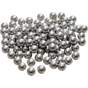 100 Rounds Solid Aluminum 50 Cal. Paintballs for Self Defense, 2.8 Gram Reusable .50 Caliber Powerful Aluminum Balls Fit for t4e TR50/HDR 50 (Aluminum, Silver)