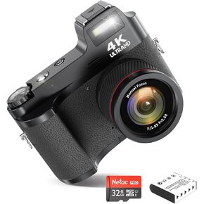 كاميرا رقمية 4K للتصوير الفوتوغرافي ، كاميرا Vlogging 48 ميجابكسل لـ YouTube مع بطاقة SD 32 جيجابايت ، شاشة 3 "LCD ، مكافحة ، Zoom 18x Digital Zoom in Kuwait