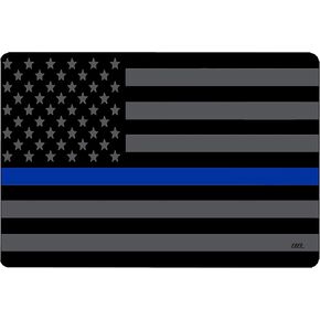 Rogue River Tactical Subdued Thin Blue Line Flag Gun Cleaning Mat Bench Pad Gift for Police Officer Law Enforcement