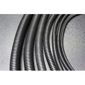 10 FT 1/8 INCH Black Split Loom TUBING Conduit POLYETHYLENE CONVOLUTED Wire
