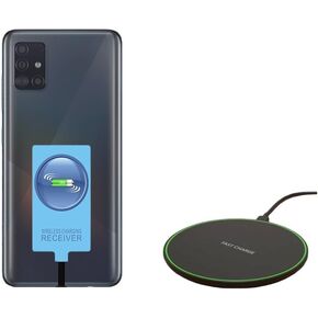 External Type-c Wireless Charging Receiver Adapter Compatible for Samsung Galaxy A51 A71 A41 A31 A21 A21S A11 with QI Wireless Charger
