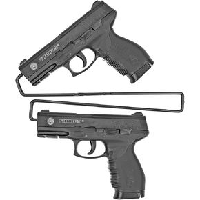 BOOMSTICK Over/Under Shelf Handgun Hangers, Space-Saving Pistol Storage Solution, Universal Fit, Effortless Slide-On Installation, Set of 2