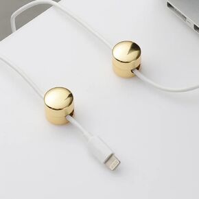 Gold Cord Organizer (4-Pack): Premium Aluminum Cable Organizer - Gold & Rose Gold Cable Clips Gold, Strong Adhesive Gold Cord Holder for Nightstand, Desk & Car - Sleek Cable Anchors Gold Design