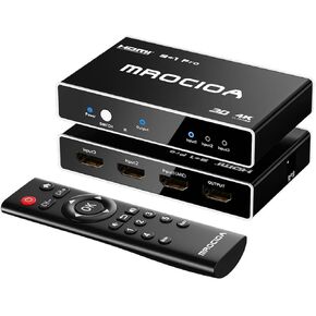 HDMI Switch 3 in 1 Out, HDMI Splitter 4K@60Hz with Remote, 3 Port HDMI 2.0 Switcher Support ARC CEC HDR HDCP 2.2 for PS4, Xbox, TV Box, Blu-Ray, HDTV, Monitor, Projector