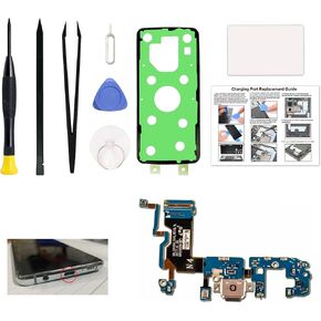 Charging Port Replacement Kit Compatible with Galaxy S9+ Plus US Version, SM-G965U, SM-G965U1, SM-G965W Dock Board USB-C Connector, with Instruction Manual, Toolkit