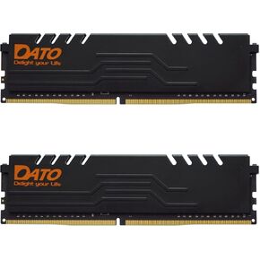 DATO 32GB RAM (16GBx2), DDR4 3200MHz with Heatsink, PC4-25600 CL16 1.35V 288-Pin Non-ECC UDIMM, Desktop Memory Module for Gaming, Extreme Black