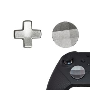 2Pcs Elite 2 D-pads Replacements for Xbox Elite Series 2 Controller, Magnetic D-pads Replacement Parts for Xbox One Elite Series 2/Series 2 Core/Series 1 Controller, Metallic Cross-shaped D-pad(Silver)