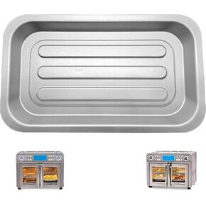 GCQ Air Fryer Tray for Emeril Lagasse Dual Zone 360 Air Fryer Oven 25 QT Extra Large, 11.5''×6.7'' Steel Air Fryer Accessories Grill Pan Grill Plate Crisper Plate Replacement Parts Rack