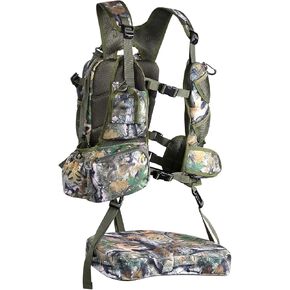 UIIHUNT Turkey Hunting Vest with Seat, Lightweight Turkey Hunting Vest with Game Pouch, Adjustable Turkey Hunting Gear, Turkey Hunting Accessories, Turkey Vest Hunting Clothes for Men Women
