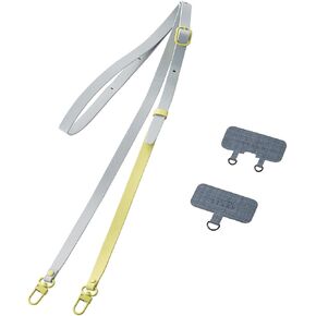 Elecom Phone Phone Lanyard ، Pu Leather two-tone crossbody neck strap حامل قابلة للانفصال عن حامل الهواتف الذكية العالمية ، طول قابل للتعديل ، يناسب معظم الهواتف ، للجنسين للنساء (P-STSDH2Spyl) ... in Kuwait