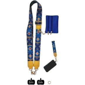 Clip and go phone strap with wallet- phone strap with zippered pouch- leather wallet- phone wrist strap