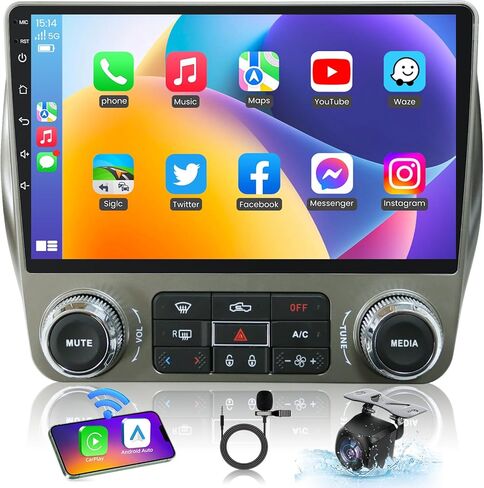 راديو سيارة لشيفروليه تشيفي كامارو راديو 2010-2015: Carplay Android Auto Stero مع 1280*800 دعم الشاشة GPS FM RDS Bluetooth SWC 1080p كاميرا in Kuwait