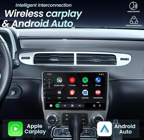 راديو سيارة لشيفروليه تشيفي كامارو راديو 2010-2015: Carplay Android Auto Stero مع 1280*800 دعم الشاشة GPS FM RDS Bluetooth SWC 1080p كاميرا in Kuwait