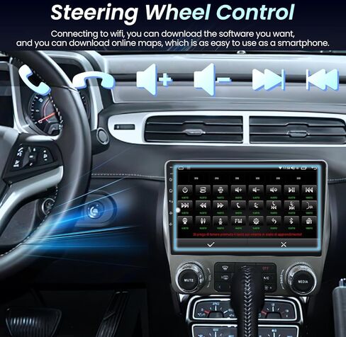 راديو سيارة لشيفروليه تشيفي كامارو راديو 2010-2015: Carplay Android Auto Stero مع 1280*800 دعم الشاشة GPS FM RDS Bluetooth SWC 1080p كاميرا in Kuwait