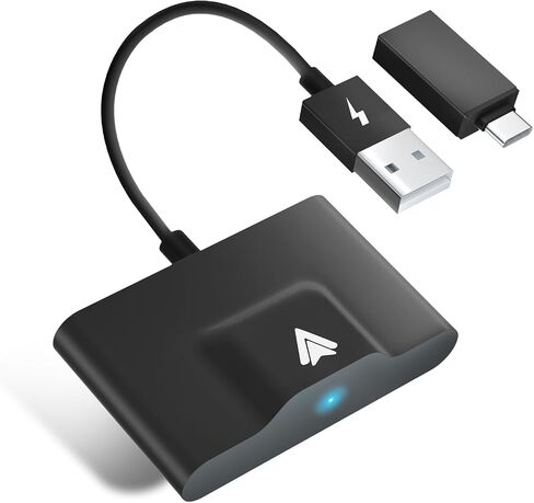 Wireless Carplay Android Auto Adapter ، 2024 Upgrade Plug & Play Dongle ، يحول Carplay Wired إلى Wireless ، ويعمل مع جميع السيارات السلكية الأصلية والهواتف Android in Saudi Arabia