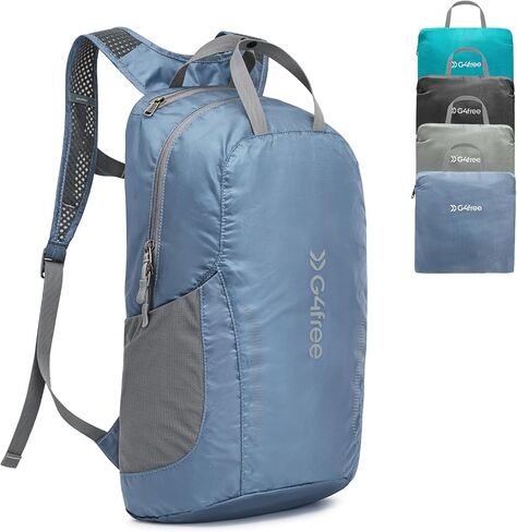 G4free 25L خفيفة الوزن على ظهره على ظهره على سفر Daypack قابلة للطي مقاومة للماء للنساء الرجال （أخضر رمادي） in Kuwait
