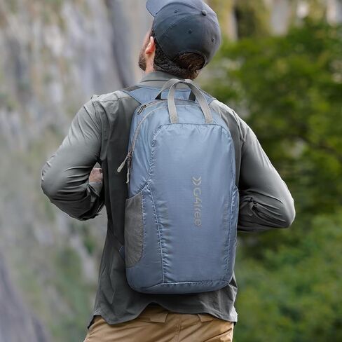 G4free 25L خفيفة الوزن على ظهره على ظهره على سفر Daypack قابلة للطي مقاومة للماء للنساء الرجال （أخضر رمادي） in Kuwait