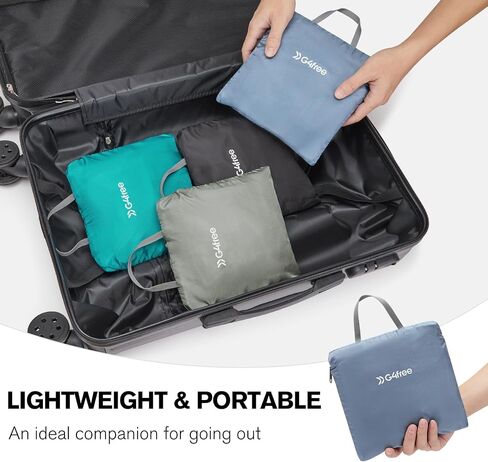 G4free 25L خفيفة الوزن على ظهره على ظهره على سفر Daypack قابلة للطي مقاومة للماء للنساء الرجال （أخضر رمادي） in Kuwait