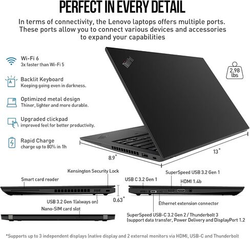 Lenovo ThinkPad T14S Computer Computer ، College College Laptop 14 "FHD IPS ، Ryzen 7 Pro (8 Core) كمبيوتر محمول ، 16 جيجابايت من ذاكرة الوصول العشوائي 1TB in Saudi Arabia