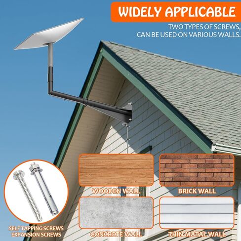 26 بوصة من حائط النجوم الطويلة ، جبل Starlink V2 القابل للتطوير ، طقم تثبيت Starlink الثقيل مع محول Starlink ، Mount Starlink Pole for Starlink Internet Kit Satellite in Kuwait