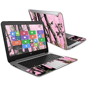 MightySkins Skin Compatible with HP Stream 14" (2015) Laptop Cover wrap Sticker Skins Pink Tree Camo