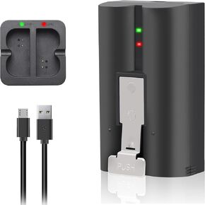 1-Pack 6040mAh Replacement Battery with Charger Station for Ring-Doorbell Camera 2/3/3Plus/4, Stick Up Cam and Spotlight Camera, Rechargeable Upgraded Lithium Li-ion V4 Batteries 3.65V Camera Indoor