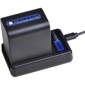 1Pack 5400mAh NP-QM91D QM91D Battery and LCD USB Charger for Sony NP-QM71D NPQM91D NP-FM50 NP-QM71 NP-FM70 NP-FM90 CCD-TRV328 338 DCR-DVD300 301 DCR-HC14 DCR-PC105 330E DCR-TRV70 80 250 260