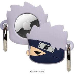 iFace Naruto Shippuden Anime Figure Case Compatible with Apple AirTags – Silicone Protective Keychain Cover [Carabiner Clip Included] – Kakashi