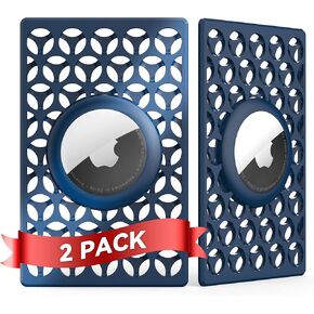 [2 Pack] Card Case for Apple Airtag Holder,Airtag Wallet Card Case,Ultra Slim Credit Card Size Airtag Holder for Wallet, Purse,Handbag, Backpack (Black)