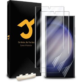 JZG 3pcs for Samsung Galaxy S23 Ultra Screen Protector (Hydrogel Film),3 Sensitive TPU Film, Self-Healing, Curved Edge Protection,Compatible with Cases