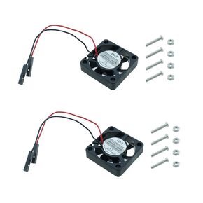 2PCS 30x30x7mm Black Plastic DC Mute Cooling Fan with Screw Accessories Cooling Fan 3.3V for Fan Cooling