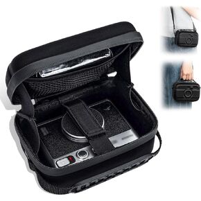 Protective Carrying Case for Instax Mini EVO Mini Liplay,Compact Camera Travel Pouch for Fujifilm Fuji Instax Mini Liplay Mini EVO X100VI X100V X100F,Hard Camera Storage Bag with Handle Shoulder Strap