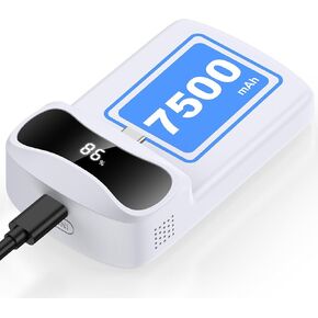 7500mAh Battery Pack for Quest 2/Quest 3 Head Strap,LED Digital Display,Tap to Show Battery Percentage,Extended 2-3 Hours Playtime(Only Suitable for Our Head Strap)