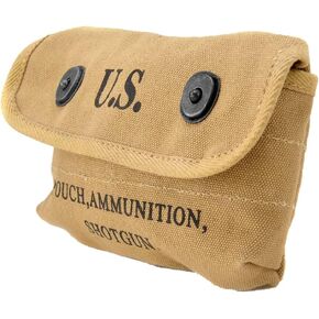CALYX U.S. WW2 Khaki Green Canvas Shotgun Shell Ammunition Pouch Canvas Ammo Pouch